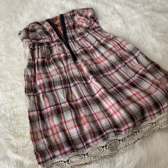 Plaid strapless dress from Charlotte Russe - Picture 3 of 4